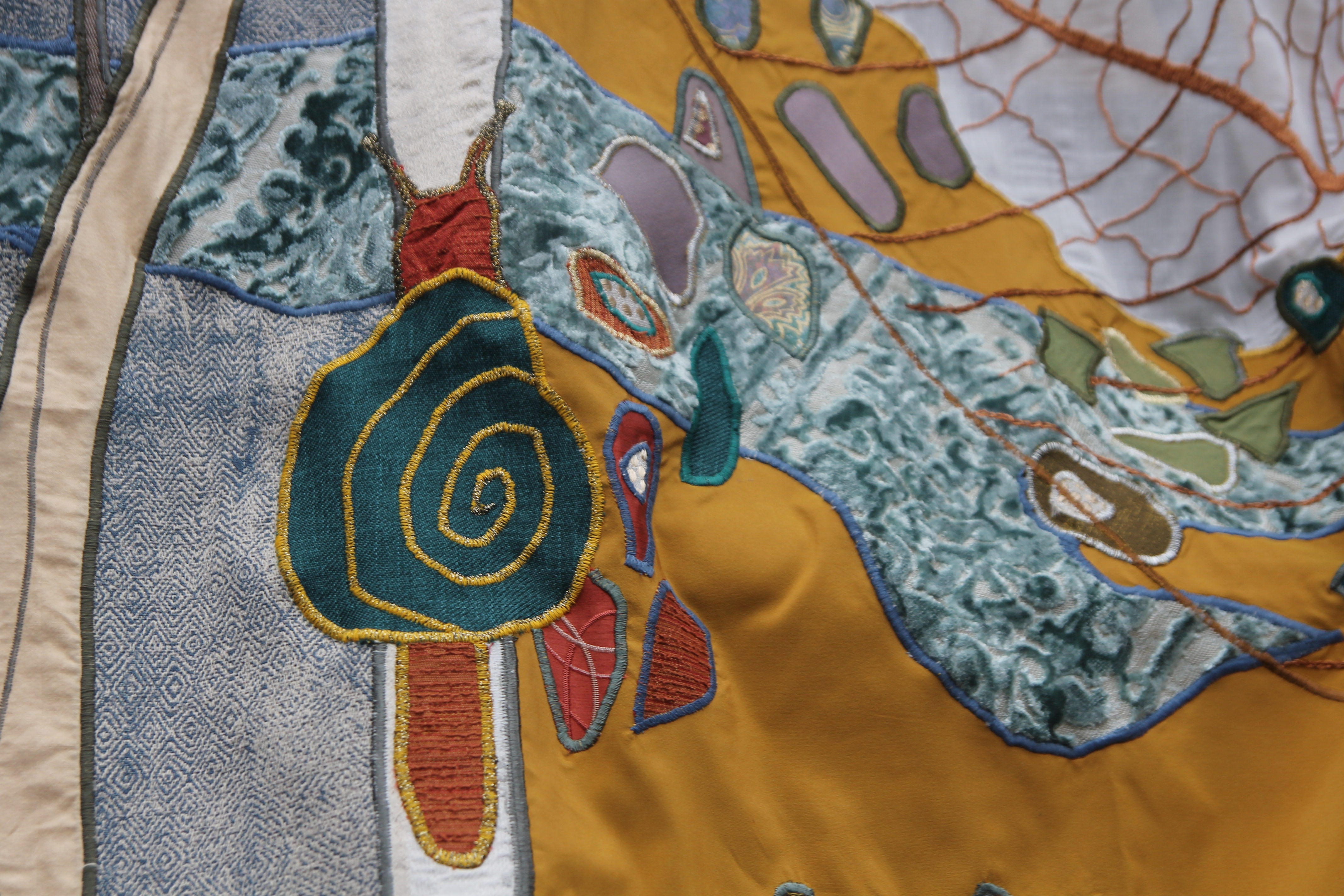 Detail van een textielwerk